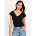 Oldnavy Lace-Trim V-Neck Top