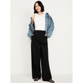 Oldnavy Extra High-Waisted Poplin Taylor Wide-Leg Trouser Pants Hot Deal