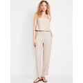 Oldnavy High-Waisted Linen-Blend Straight Ankle Pants