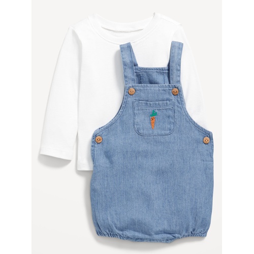 올드네이비 OldNavy Long-Sleeve T-Shirt and One-Piece Romper Set for Baby