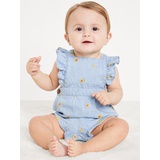 OldNavy Printed Ruffle-Trim Chambray Shortalls for Baby