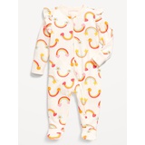 OldNavy 2-Way-Zip Sleep & Play Ruffle-Trim Footed One-Piece for Baby