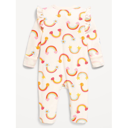 올드네이비 OldNavy 2-Way-Zip Sleep & Play Ruffle-Trim Footed One-Piece for Baby
