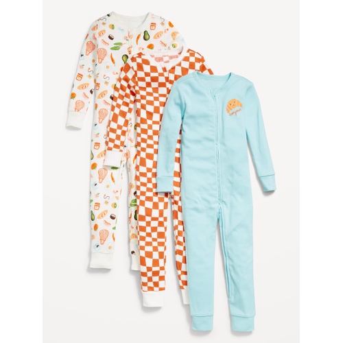 올드네이비 OldNavy Snug-Fit 2-Way-Zip Pajama One-Piece 3-Pack for Toddler & Baby