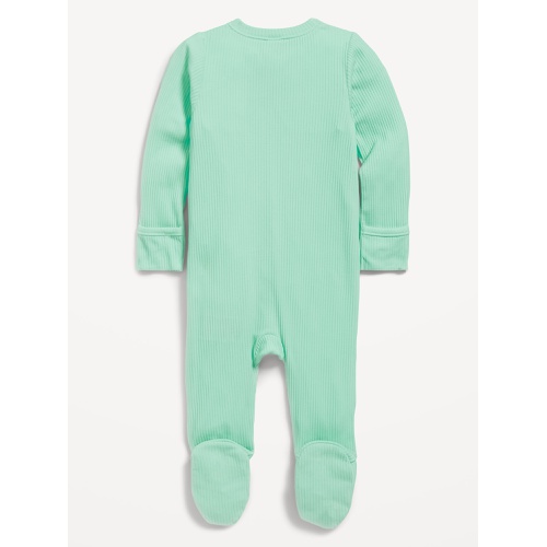 올드네이비 OldNavy Ribbed 2-Way-Zip Sleep & Play Footed One-Piece for Baby