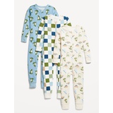 OldNavy Snug-Fit 2-Way-Zip Pajama One-Piece 3-Pack for Toddler & Baby