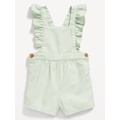 OldNavy Ruffle-Trim Twill Shortalls for Baby