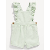 OldNavy Ruffle-Trim Twill Shortalls for Baby