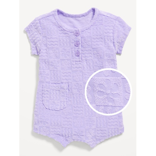 올드네이비 OldNavy Textured-Terry Henley Pocket One-Piece Romper for Baby