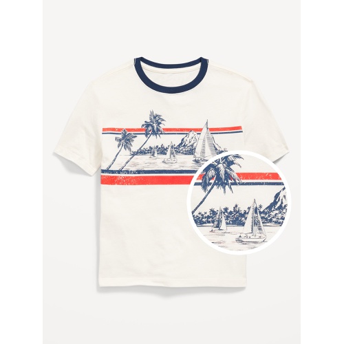 올드네이비 OldNavy Softest Printed Crew-Neck T-Shirt for Boys