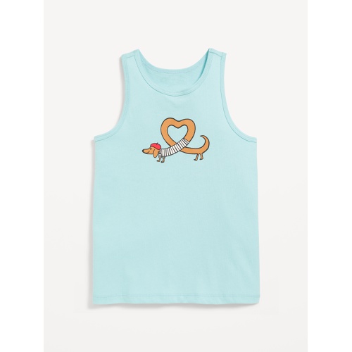 올드네이비 OldNavy Fitted Back Cutout Graphic Tank Top for Girls