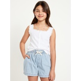 OldNavy Fitted Button-Front Ribbed Tank Top for Girls