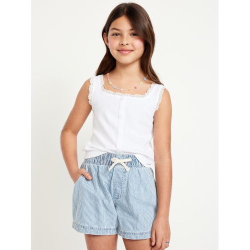 올드네이비 OldNavy Fitted Button-Front Ribbed Tank Top for Girls