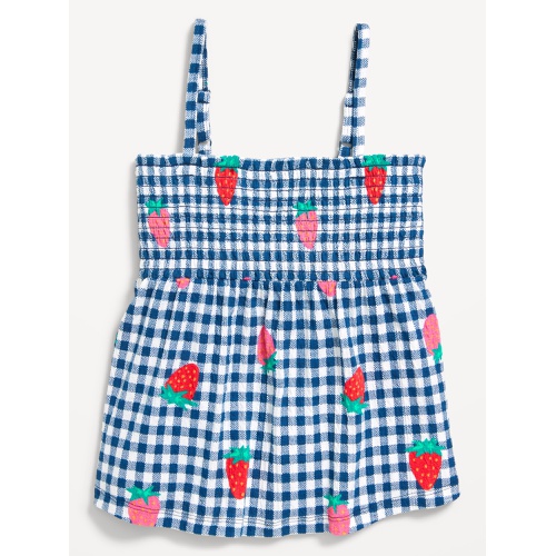 올드네이비 OldNavy Printed Smocked Jacquard-Knit Cami Top for Girls