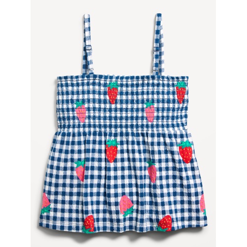 올드네이비 OldNavy Printed Smocked Jacquard-Knit Cami Top for Girls