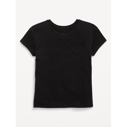 올드네이비 OldNavy Softest Heart-Pocket T-Shirt for Girls