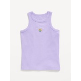 OldNavy Fitted Ribbed Logo-Graphic Tank Top for Girls