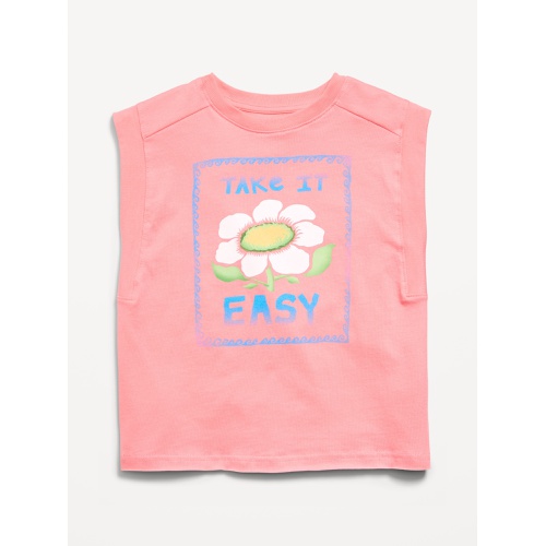 올드네이비 OldNavy Sleeveless Muscle Graphic T-Shirt for Girls