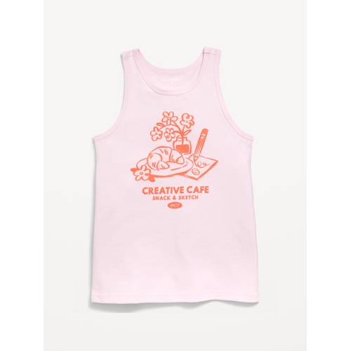 올드네이비 OldNavy Fitted Graphic Back-Cutout Tank Top for Girls