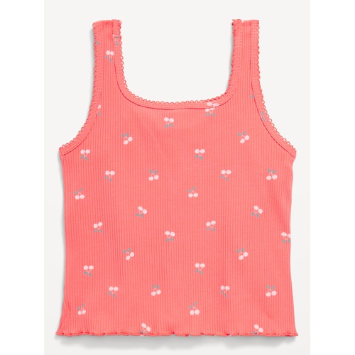 올드네이비 OldNavy Printed Fitted Ribbed Tank Top for Girls