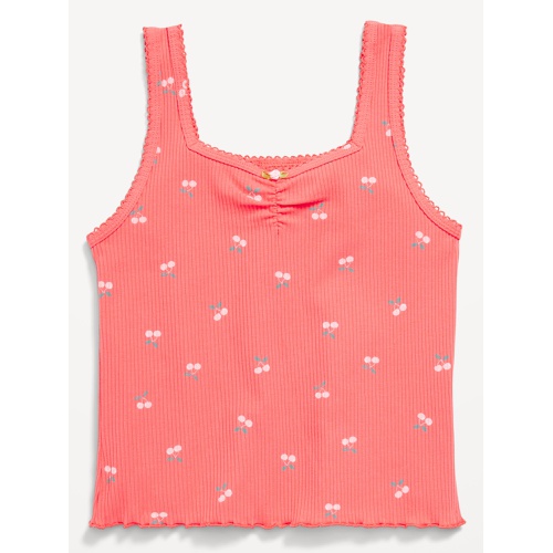 올드네이비 OldNavy Printed Fitted Ribbed Tank Top for Girls