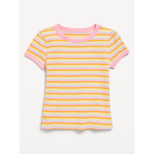 올드네이비 OldNavy Fitted Short-Sleeve Ribbed T-Shirt for Girls
