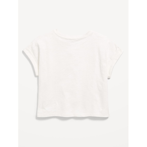 올드네이비 OldNavy Short-Sleeve Slub-Knit Pocket T-Shirt for Girls