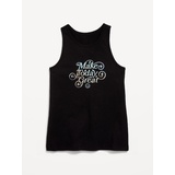 OldNavy Fitted Graphic Back-Cutout Tank Top for Girls