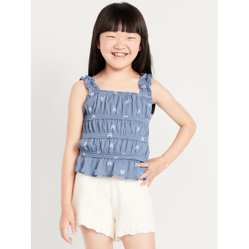 올드네이비 OldNavy Fitted Smocked Tank Top for Girls