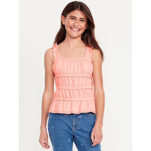 올드네이비 OldNavy Fitted Smocked Tank Top for Girls