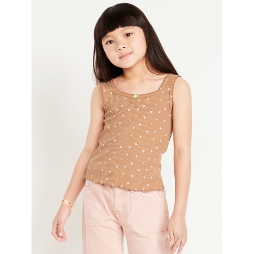올드네이비 OldNavy Printed Fitted Ribbed Tank Top for Girls
