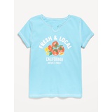 OldNavy Fitted Ribbed Graphic T-Shirt for Girls