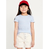 OldNavy Printed Short-Sleeve Smocked Top for Girls