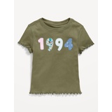 OldNavy Fitted Lettuce-Edge Graphic T-Shirt for Girls