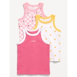 OldNavy Printed Fitted Tank Top 3-Pack for Girls