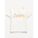 OldNavy Fitted Lettuce-Edge Graphic T-Shirt for Girls