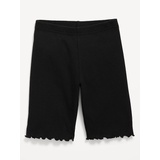 OldNavy Long Ribbed Lettuce-Edge Biker Shorts for Girls