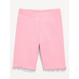 OldNavy Long Ribbed Lettuce-Edge Biker Shorts for Girls