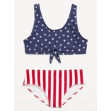 OldNavy Printed Tie-Knot Bikini Swim Set for Girls