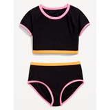 OldNavy Color-Block Raglan-Sleeve Swim Set for Girls