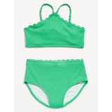 OldNavy Textured Strappy Halter Bikini Swim Set for Girls