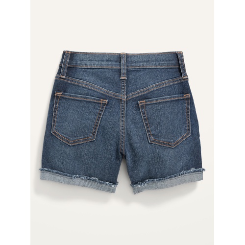 올드네이비 High-Waisted Button-Fly Ripped Jean Midi Shorts for Girls Hot Deal