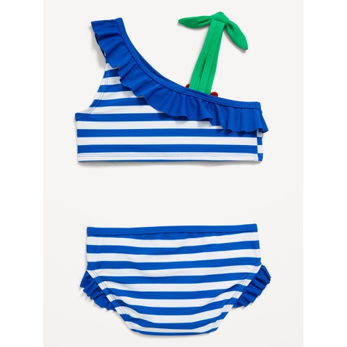 올드네이비 One-Shoulder Printed Ruffle-Trim Swim Set for Toddler Girls