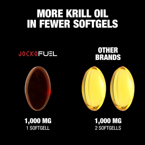  Origin Jocko Super Antarctic Krill Oil Omega 3, 500mg Softgels - DHA, EPA - Supports Joint Pain Relief, Cardiovascular Health, Mental Function - Anti Inflammatory Aid - 30 Servings - 60 5