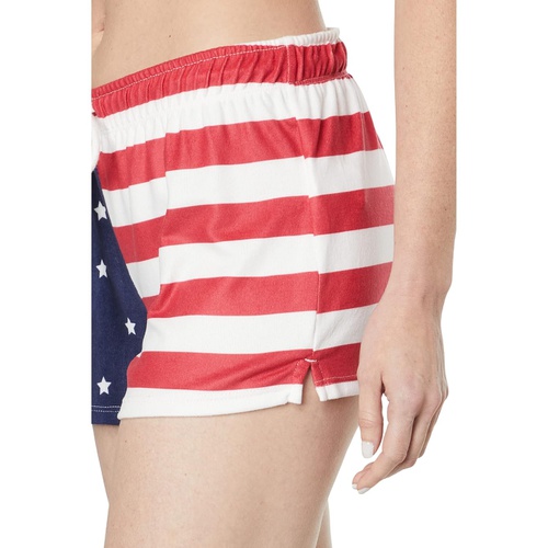  P.J. Salvage Red, White and Blue Flag Shorts