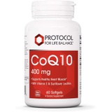 PROTOCOL FOR LIFE BALANCE Protocol CoQ10 400mg with Vitamin E - Antioxidant Supplement and Heart Health Support - 60 Softgels