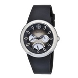 Philip Stein Womens F43S-BR-B Quartz Stainless Steel Black Dial Watch