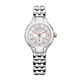 Philip Stein Chronograph Analog Display Japanese Quartz Watch Stainless Steel Clasp Chain Mother-of-pearl Dial with Classic Round Mini Frame Natural Frequency Technology Provides E