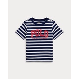 Logo Striped Cotton Jersey Tee