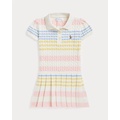 Striped Cotton Polo Sweater Dress